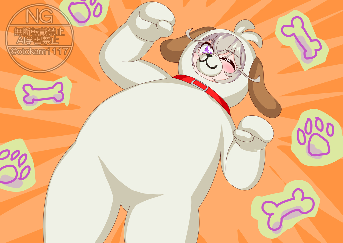 This is a pixiv picture whose title is 遊ぶワン！.