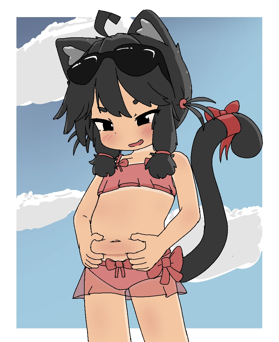 This is a pixiv picture whose title is pudgy Fukmini.