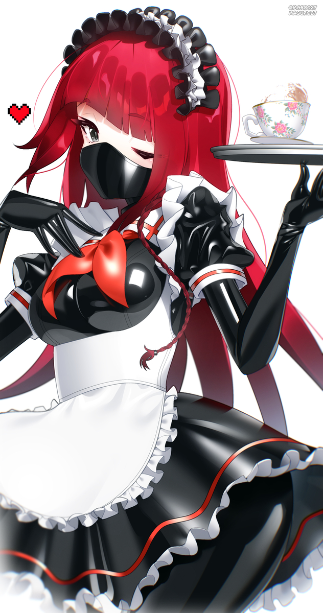 This is a pixiv picture whose title is ラバーメイド.