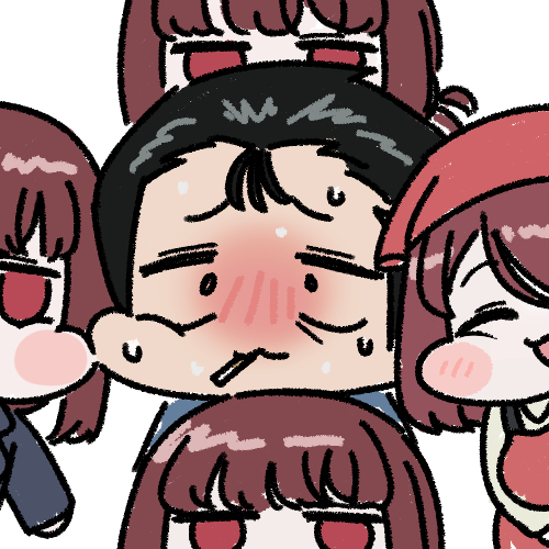 This is a pixiv picture whose title is スーパーの裏でヤニ吸うふたり.
