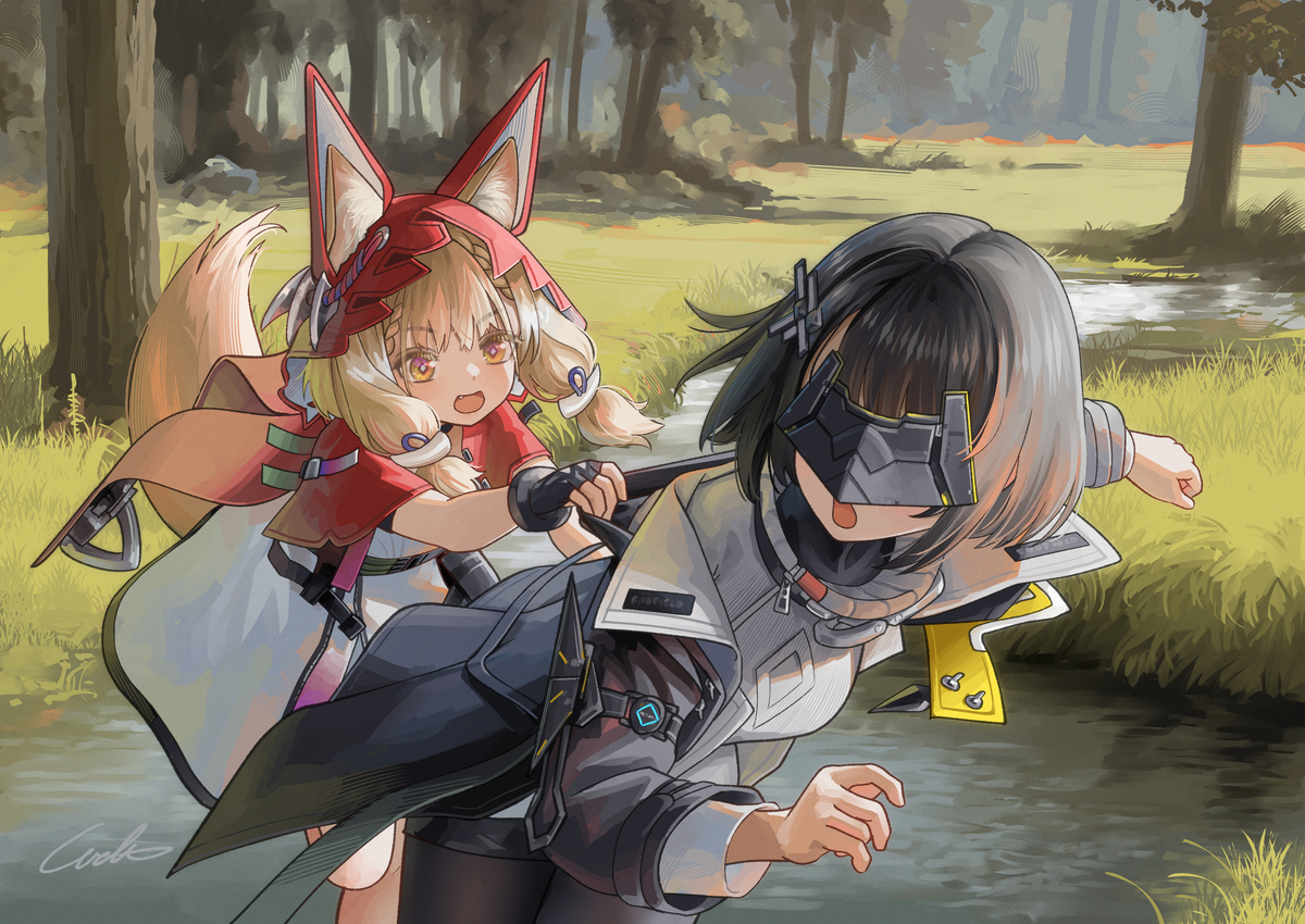 This is a pixiv picture whose title is 管理人を捕まえるロッシちゃん.