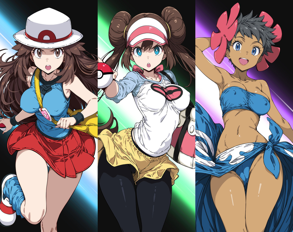 This is a pixiv picture whose title is ポケトレ９ 【バトルカットイン】.
