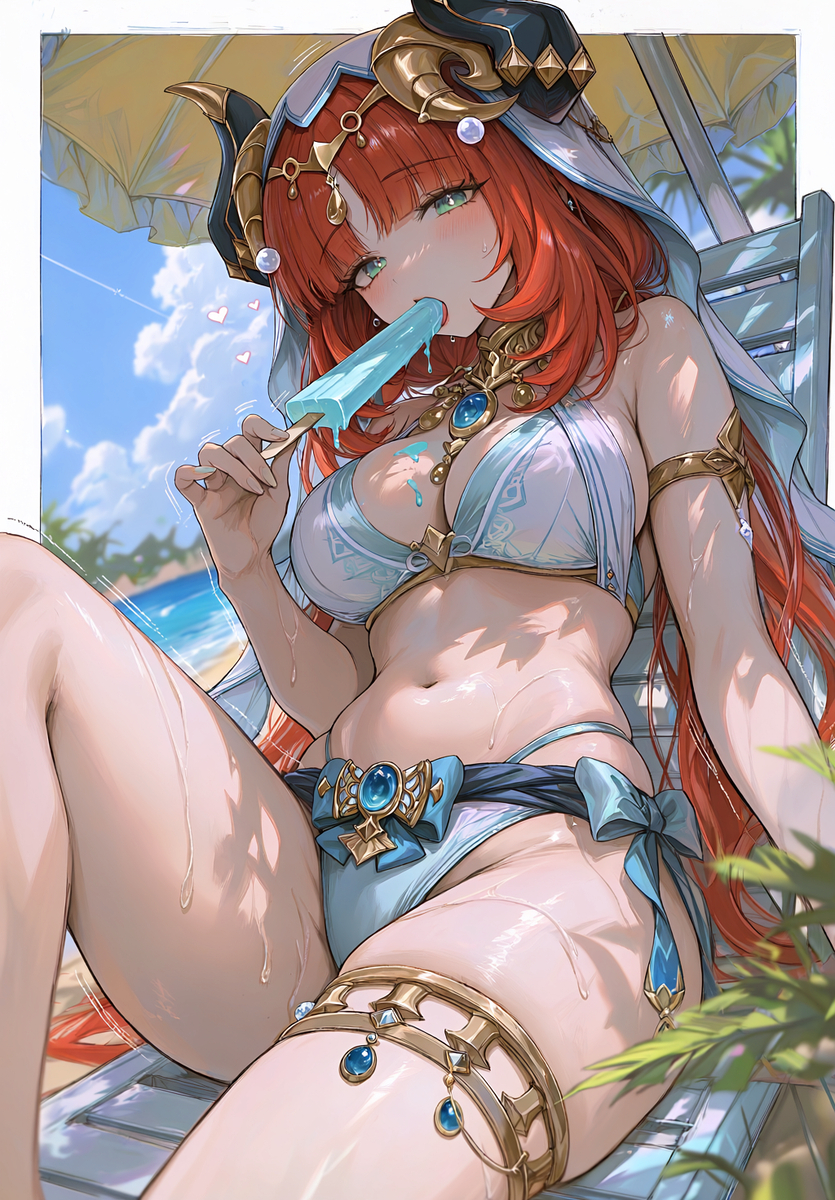This is a pixiv picture whose title is アイスを食べるニィロウ.