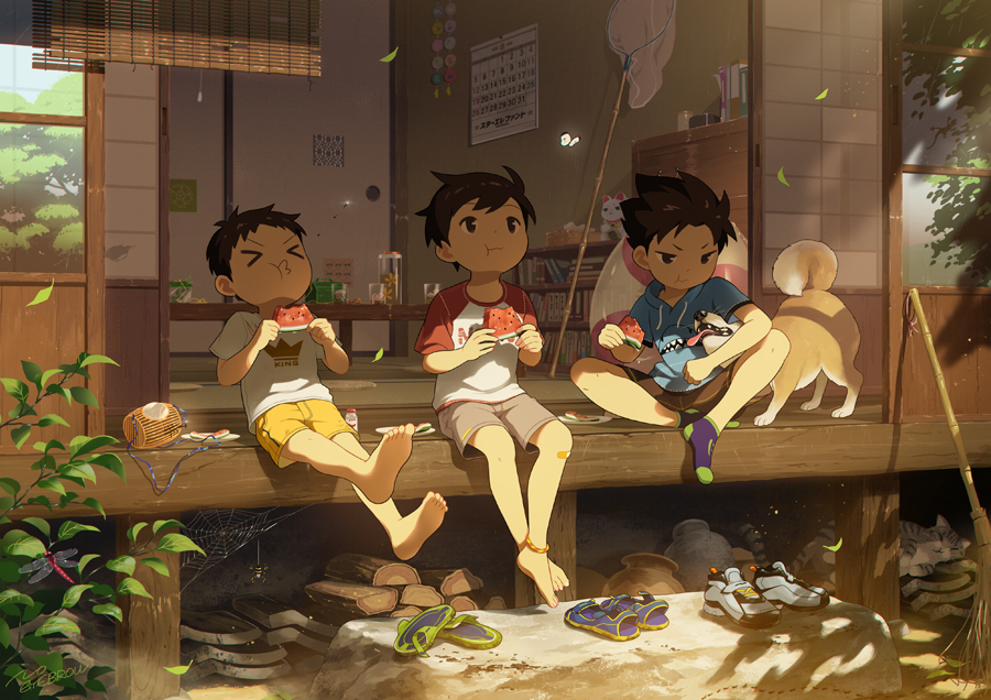 This is a pixiv picture whose title is 今年最後のスイカ.