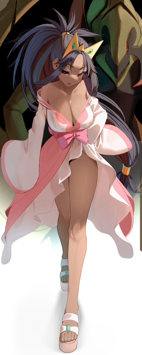 This is a pixiv picture whose title is チャンピオンアイリスとオノノクス.