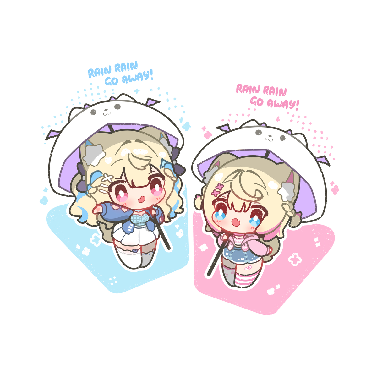 This is a pixiv picture whose title is Rain Rain go away!.