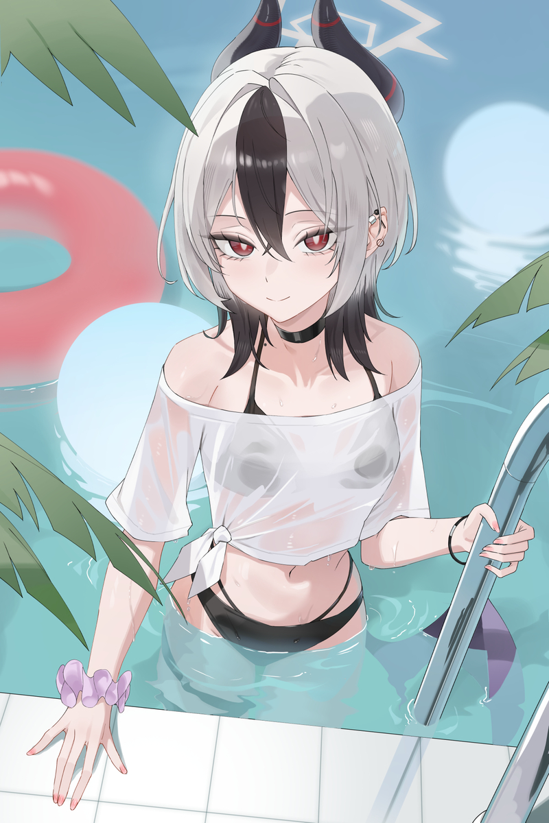 This is a pixiv picture whose title is 水着ウルフカヨコ.