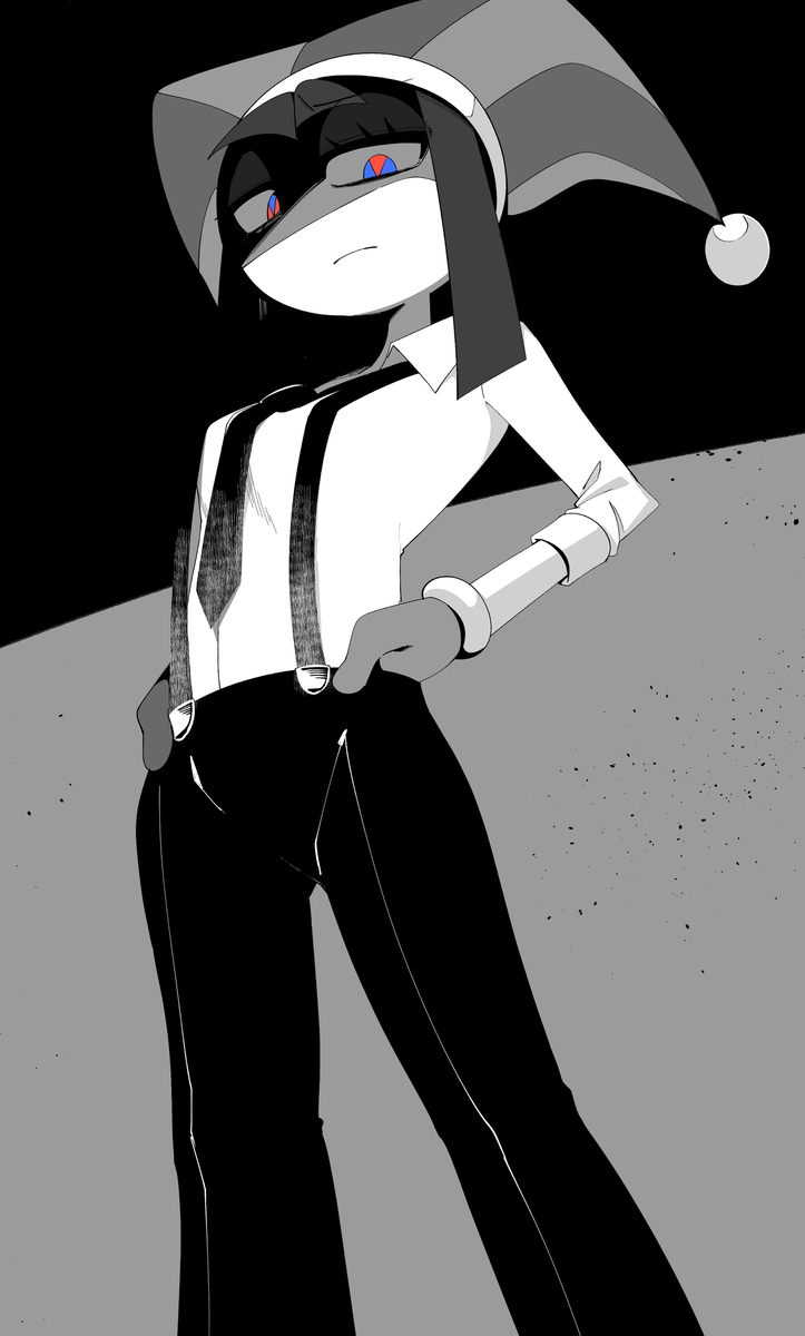 This is a pixiv picture whose title is ごみを見る目.