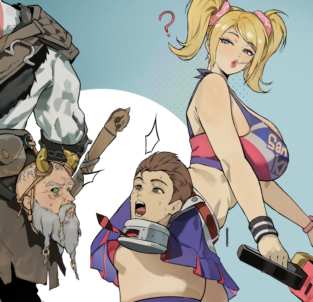 This is a pixiv picture whose title is Lollipop Chainsaw..🥹.