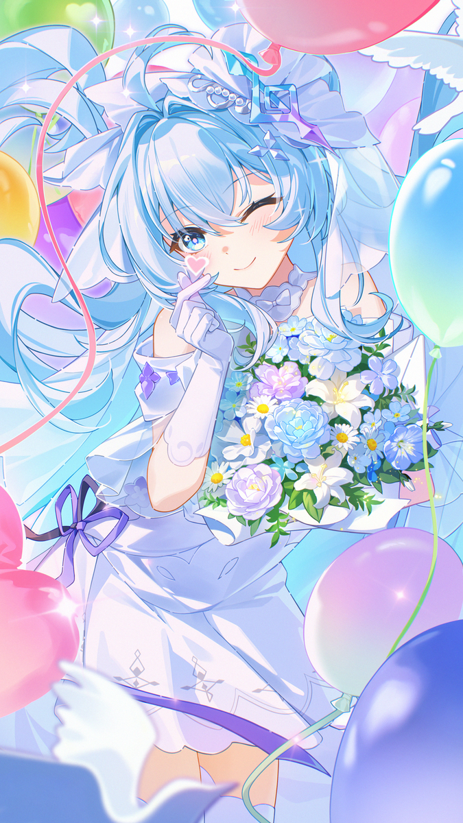This is a pixiv picture whose title is 比心~.