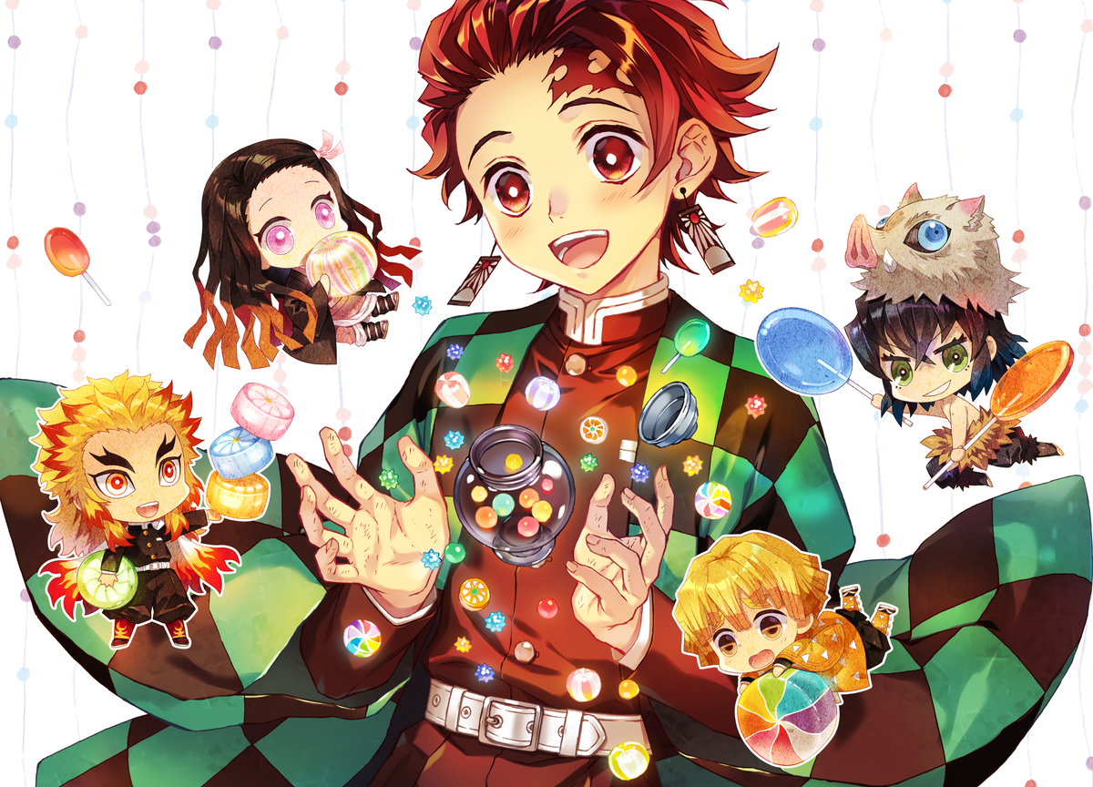 This is a pixiv picture whose title is 鬼滅いろいろ.