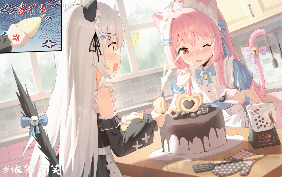 This is a pixiv picture whose title is 蛋糕奶油.