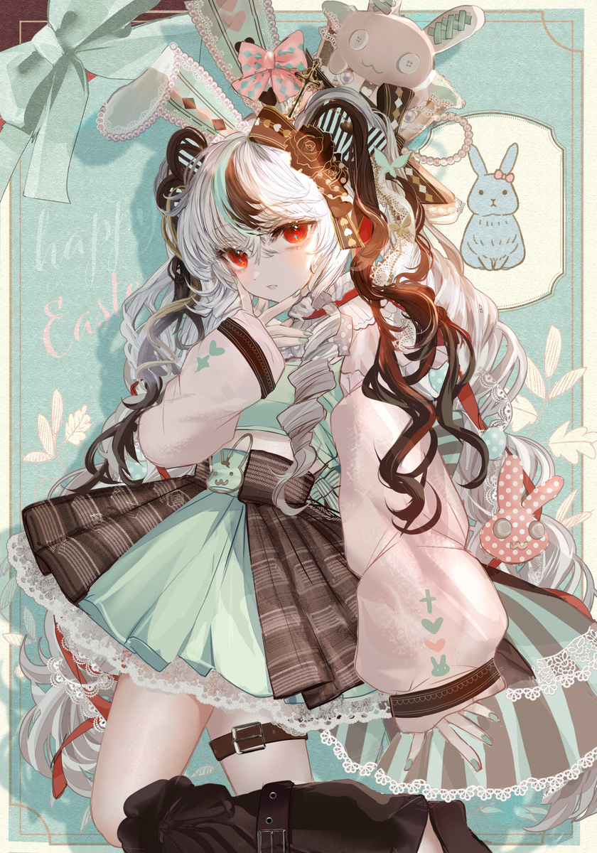 This is a pixiv picture whose title is ミントチョコレート🍫うさぎコーデVer. 2026.