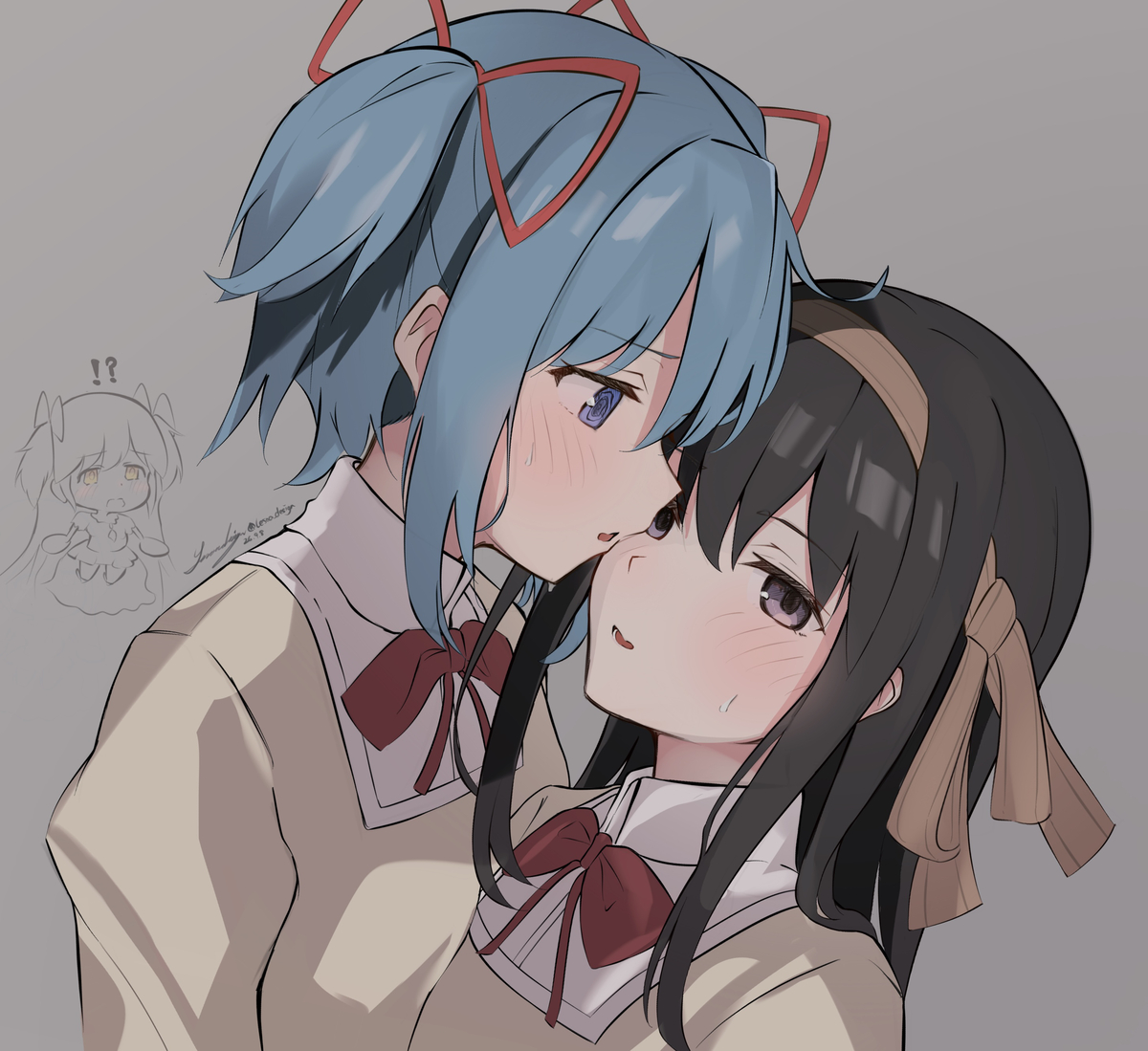 This is a pixiv picture whose title is さやほむ.