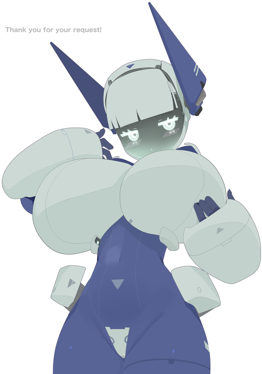 This is a pixiv picture whose title is skebリクエストメカ少女.