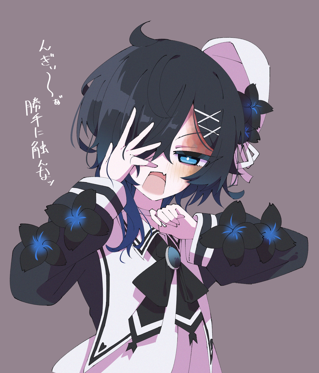 This is a pixiv picture whose title is 反転×片目隠れ②.