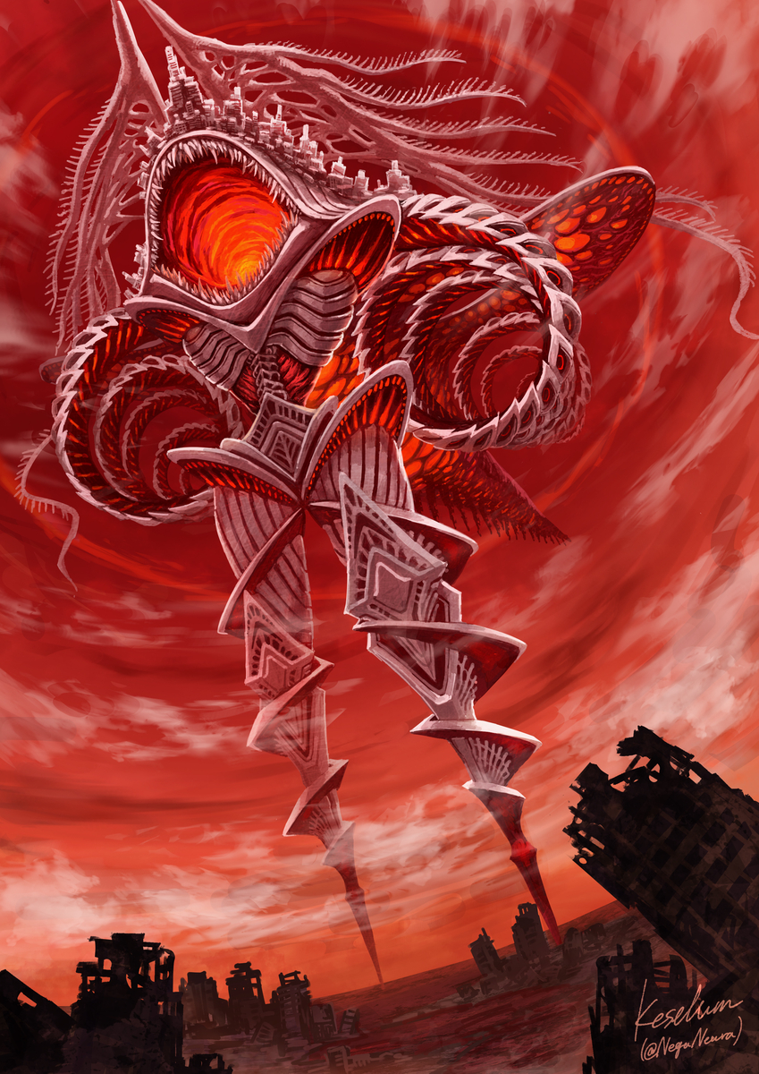 This is a pixiv picture whose title is 忌むべき都市.