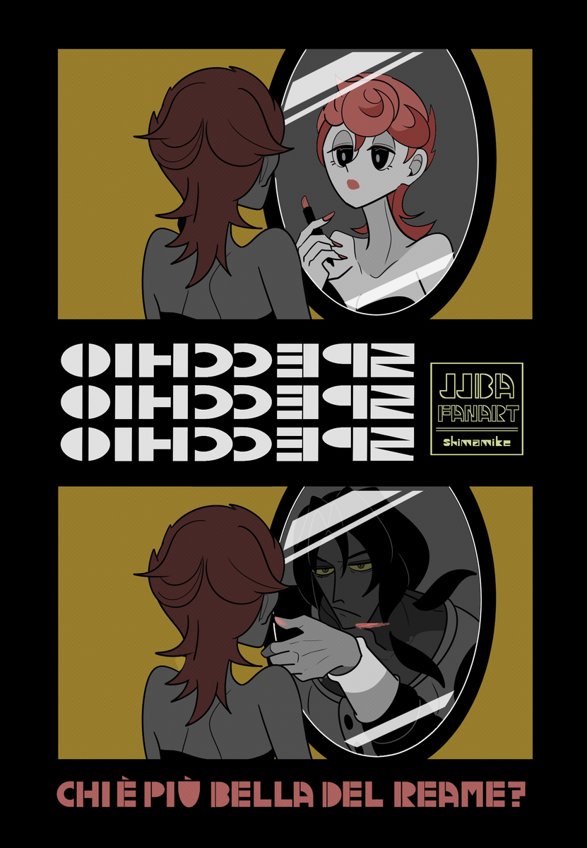 This is a pixiv picture whose title is 鏡よ鏡.