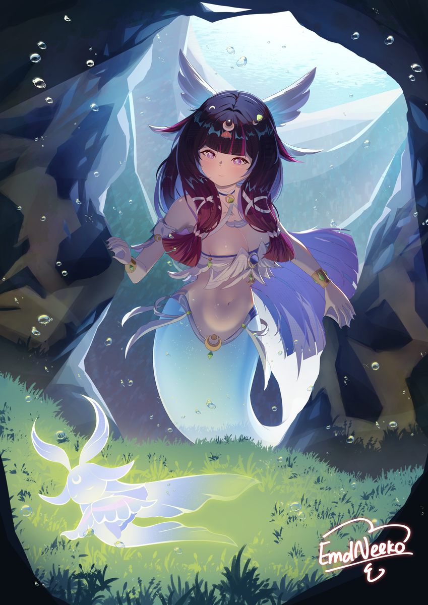 This is a pixiv picture whose title is [Com] Moon Fish.