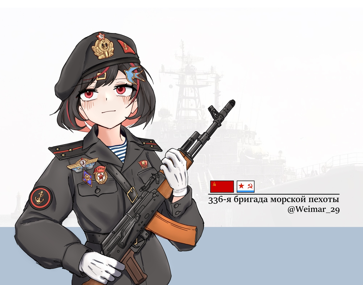This is a pixiv picture whose title is Naval infantry.