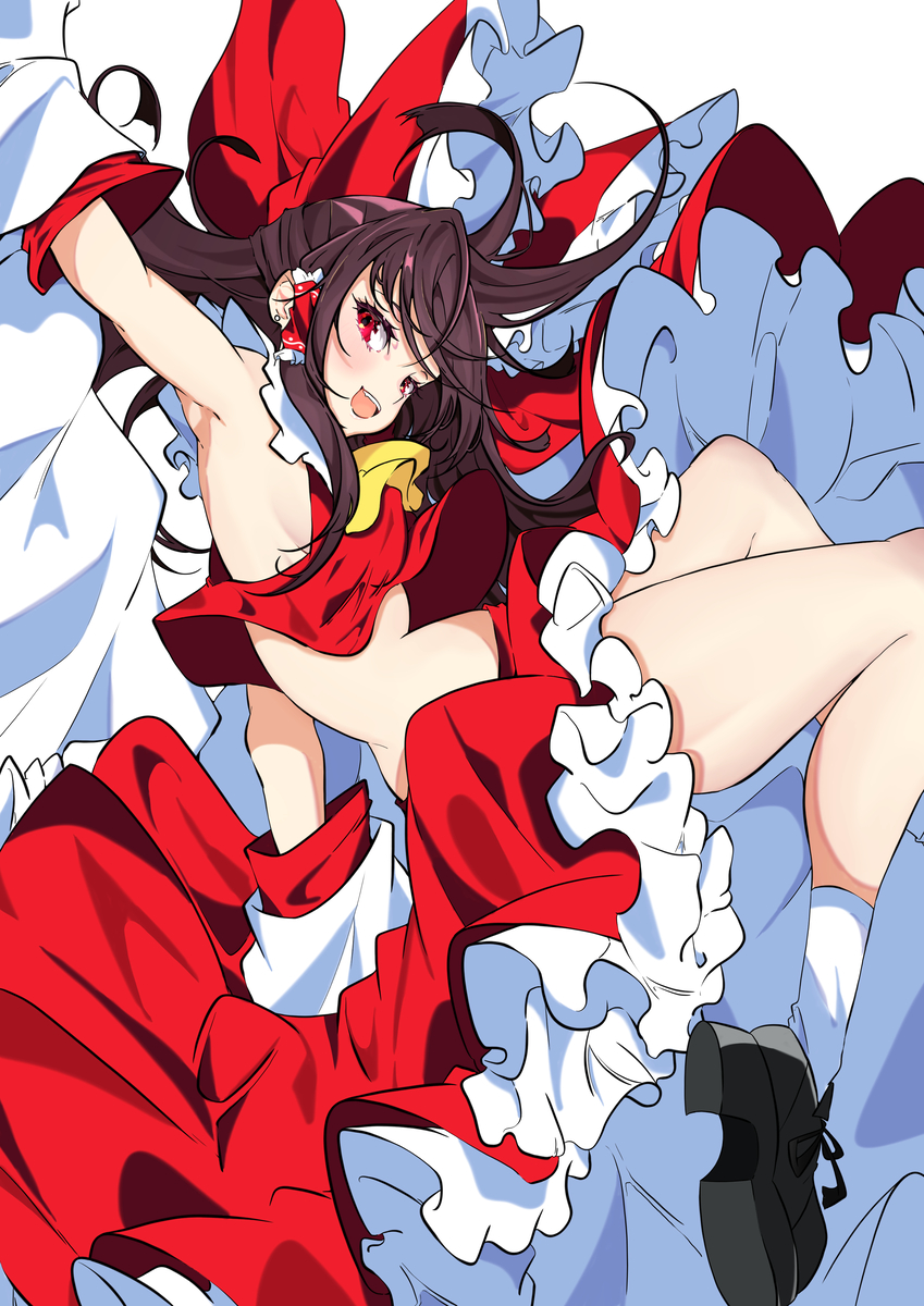 This is a pixiv picture whose title is 霊夢.
