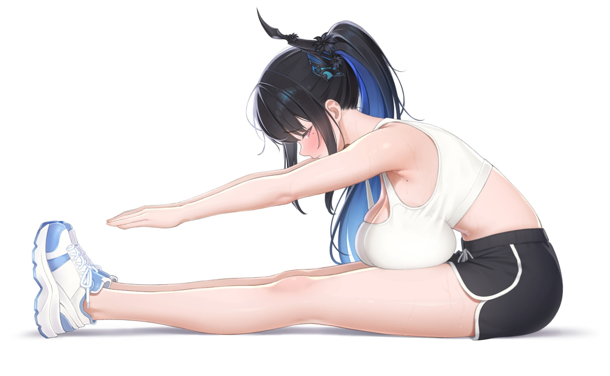 This is a pixiv picture whose title is Nerissa Stretching.