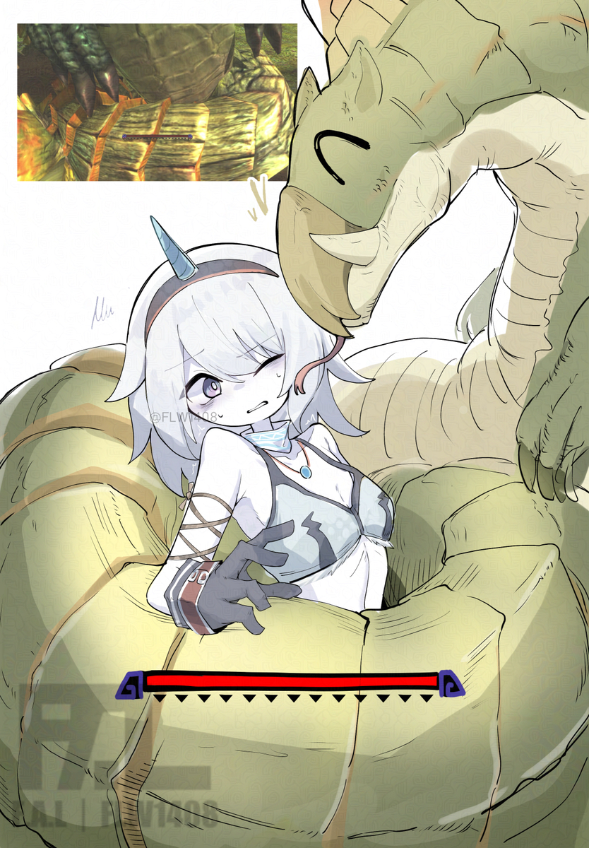 This is a pixiv picture whose title is 拘束攻撃🐍.