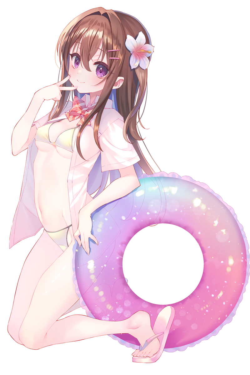 This is a pixiv picture whose title is 水着こころちゃん.