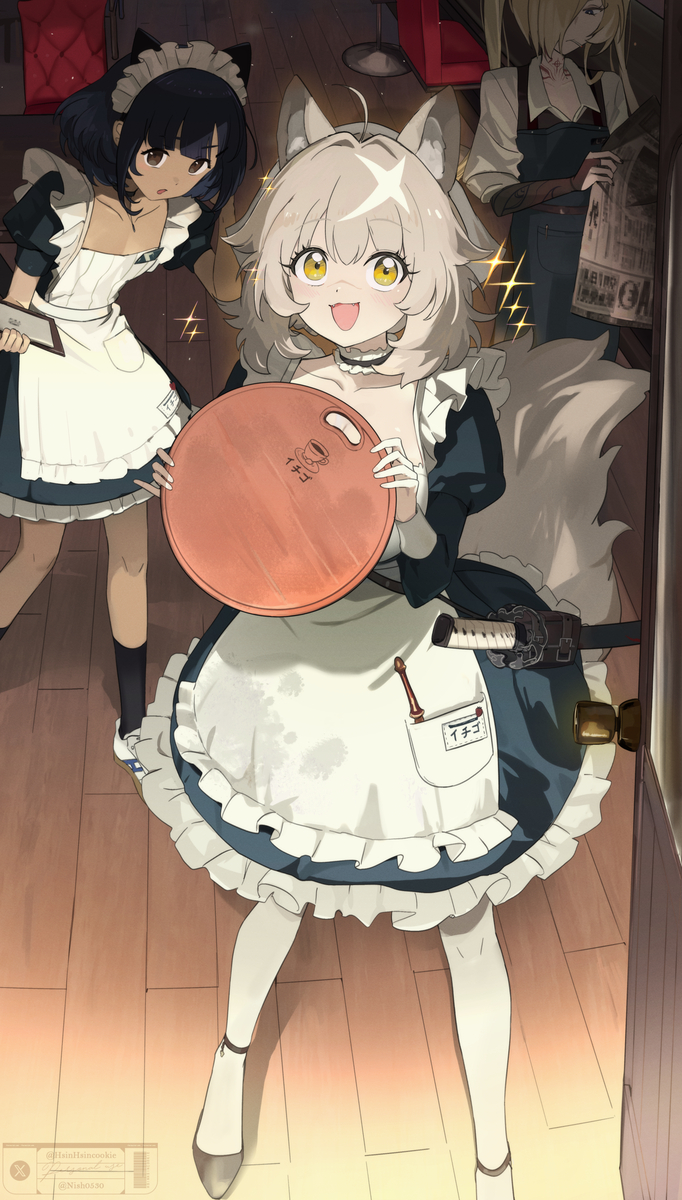 This is a pixiv picture whose title is 珈琲店イチゴ.