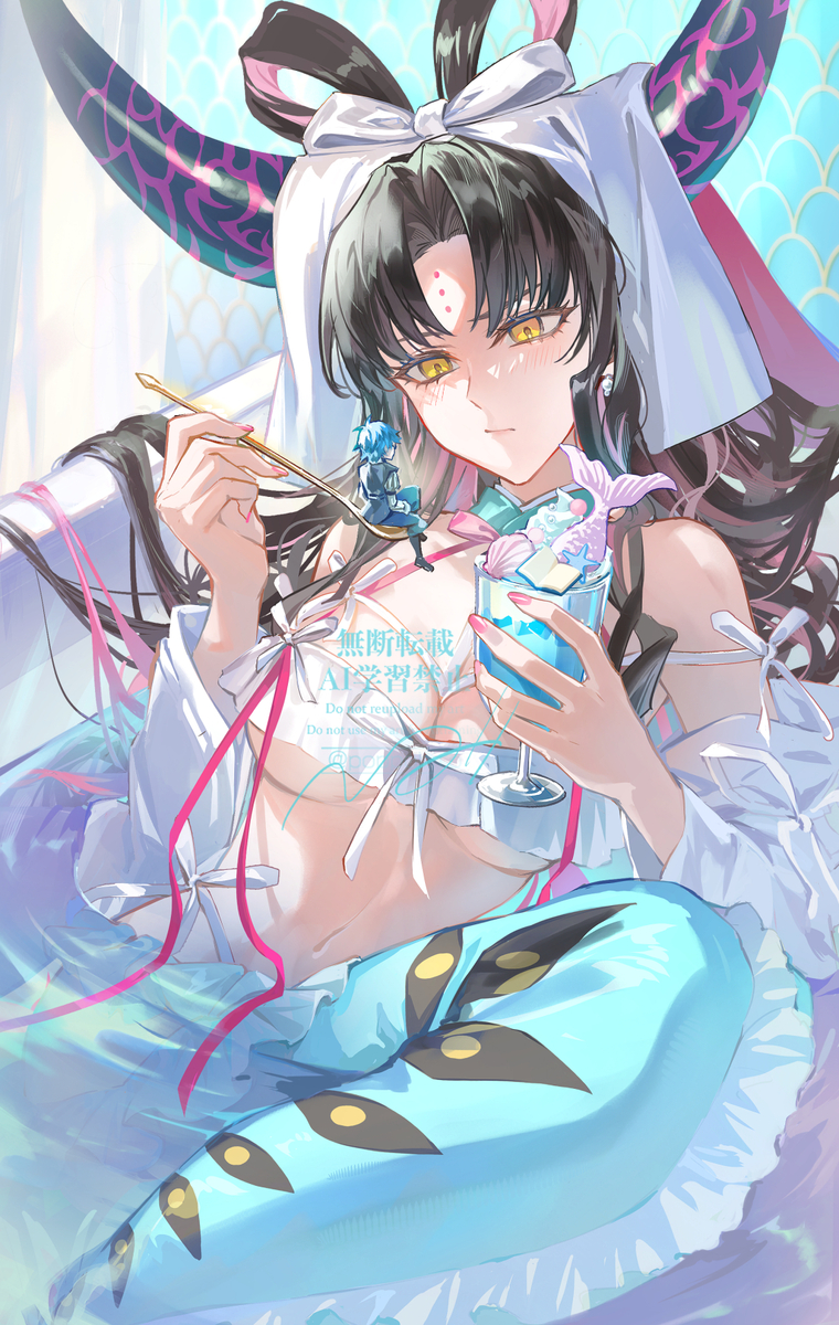 This is a pixiv picture whose title is 八百比丘尼.