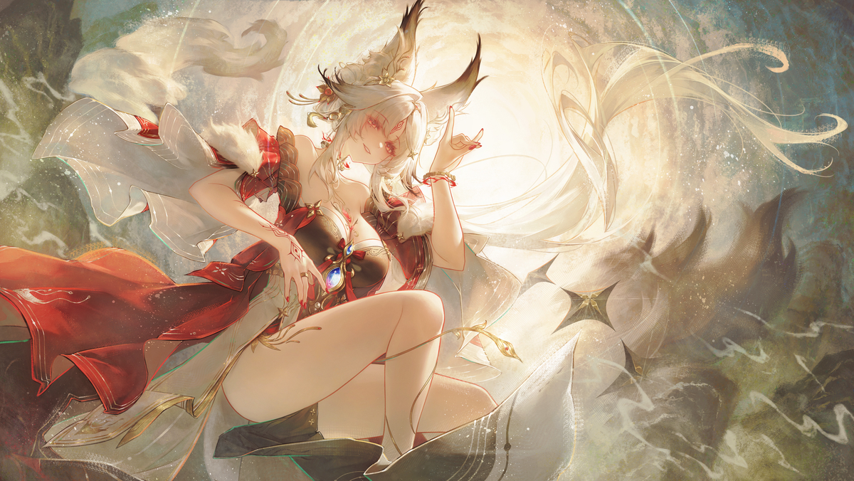 This is a pixiv picture whose title is 心月狐.