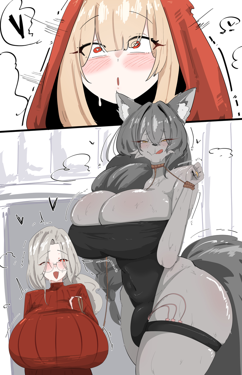 This is a pixiv picture whose title is Little Red Riding Hood.
