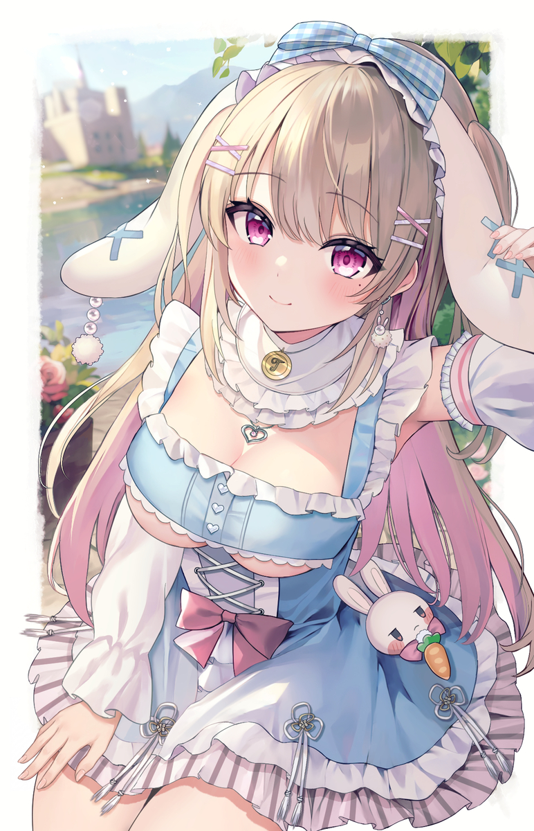 This is a pixiv picture whose title is 魅惑のうさぎちゃん🍑🐰.
