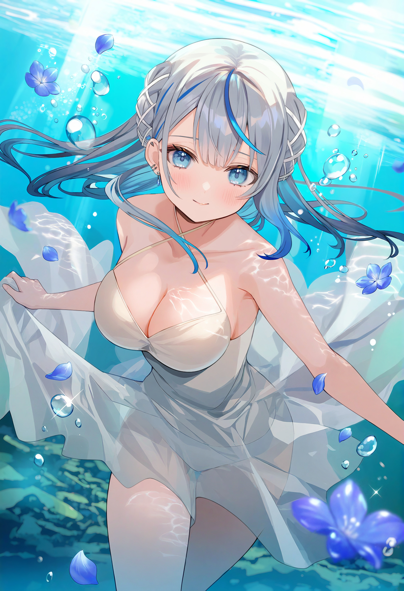 This is a pixiv picture whose title is ぷかぷか🐬🫧.