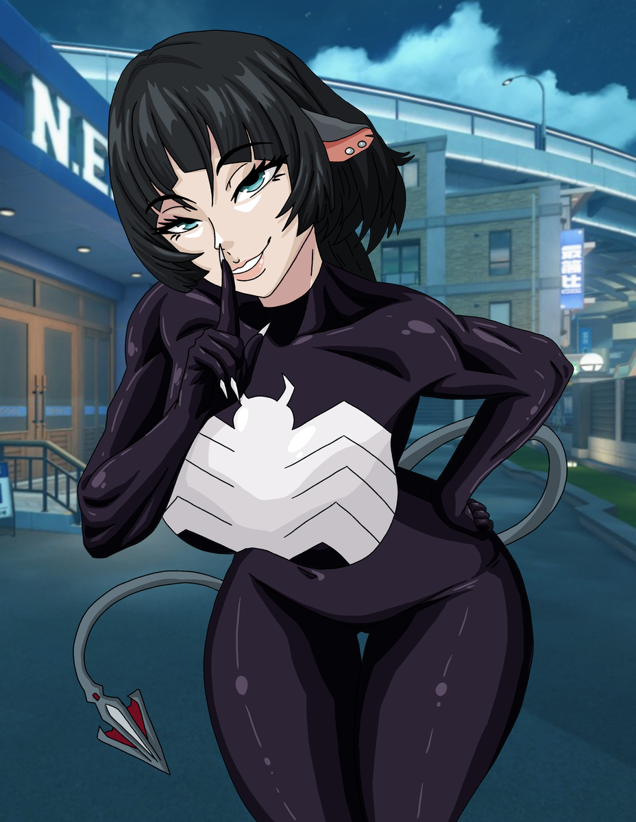 This is a pixiv picture whose title is Venomized Jane Doe.