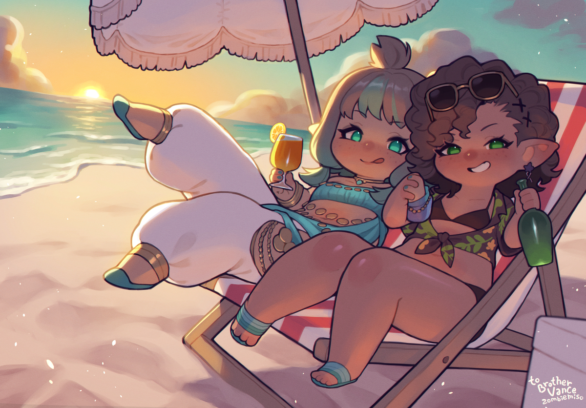 This is a pixiv picture whose title is Skeb コミッション.