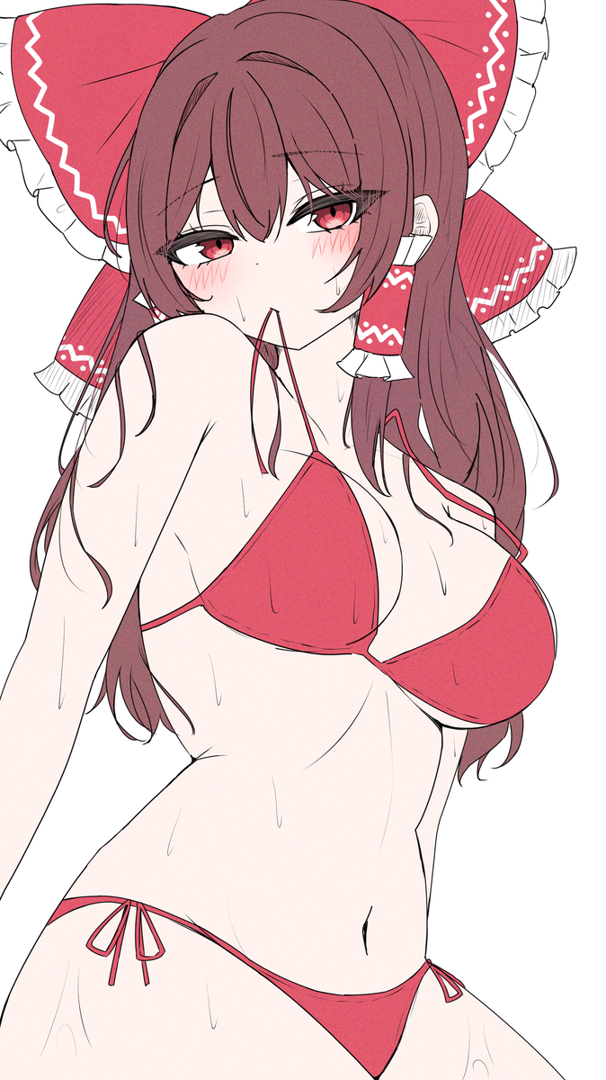 This is a pixiv picture whose title is 霊夢.