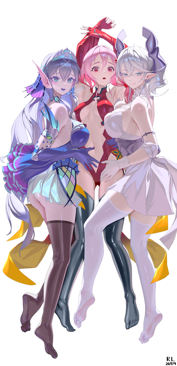 This is a pixiv picture whose title is 💙❤️🤍误入城珠的楪祈.