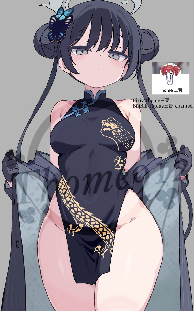 This is a pixiv picture whose title is 妾身這種打扮,只是讓你多看兩眼而已.......