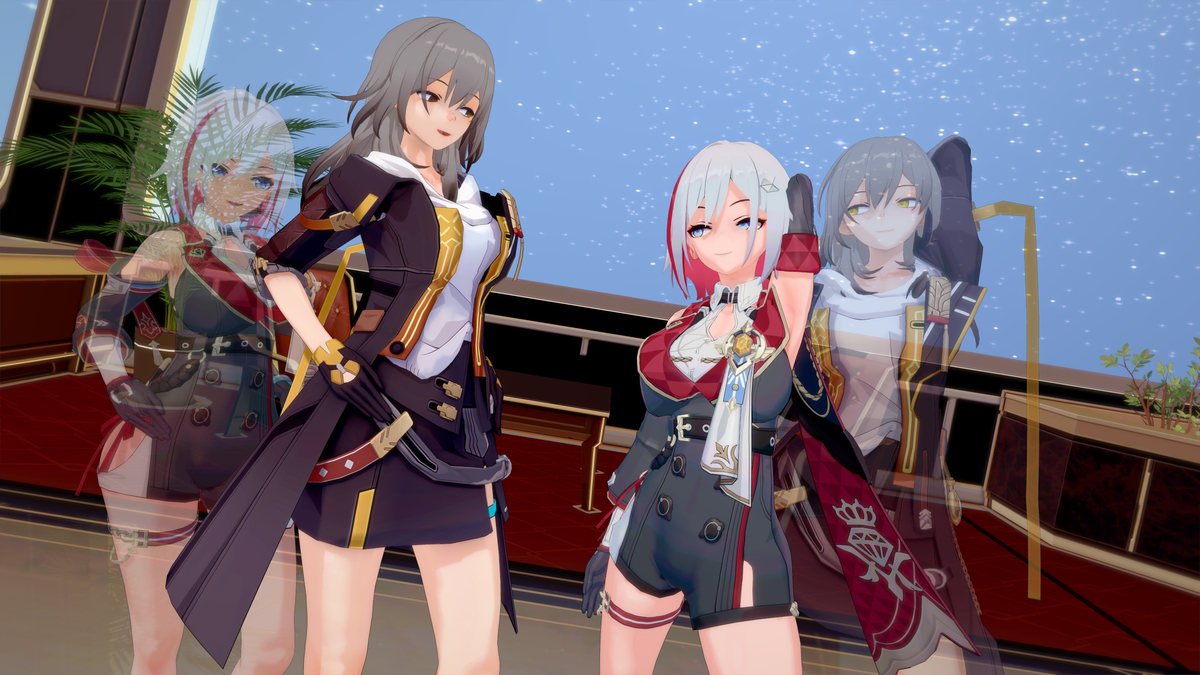 This is a pixiv picture whose title is HSR Topaz X Stelle Body Swap P1.
