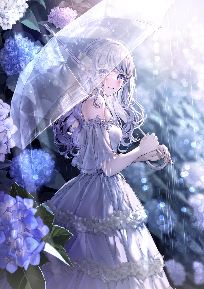 This is a pixiv picture whose title is ☔️.