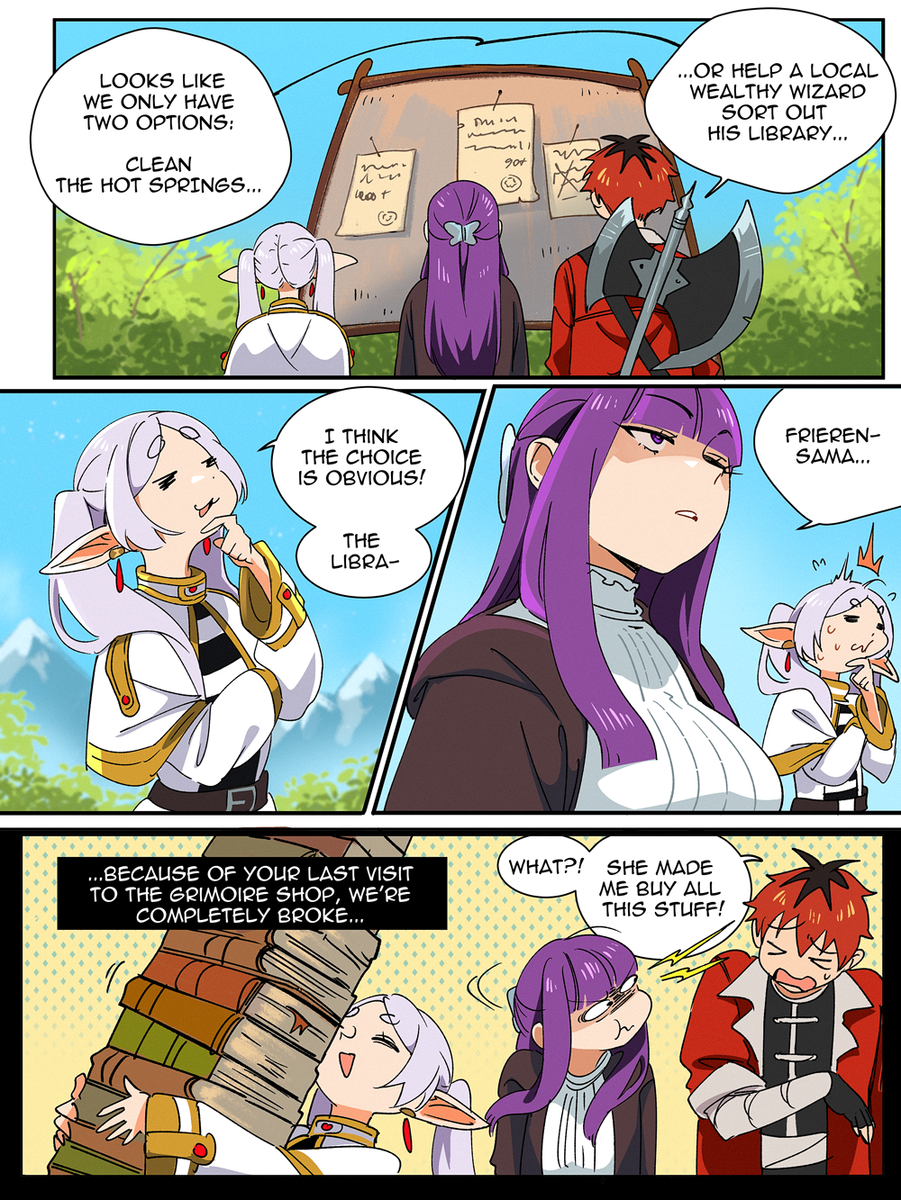 This is a pixiv picture whose title is Frieren doujinshi!.
