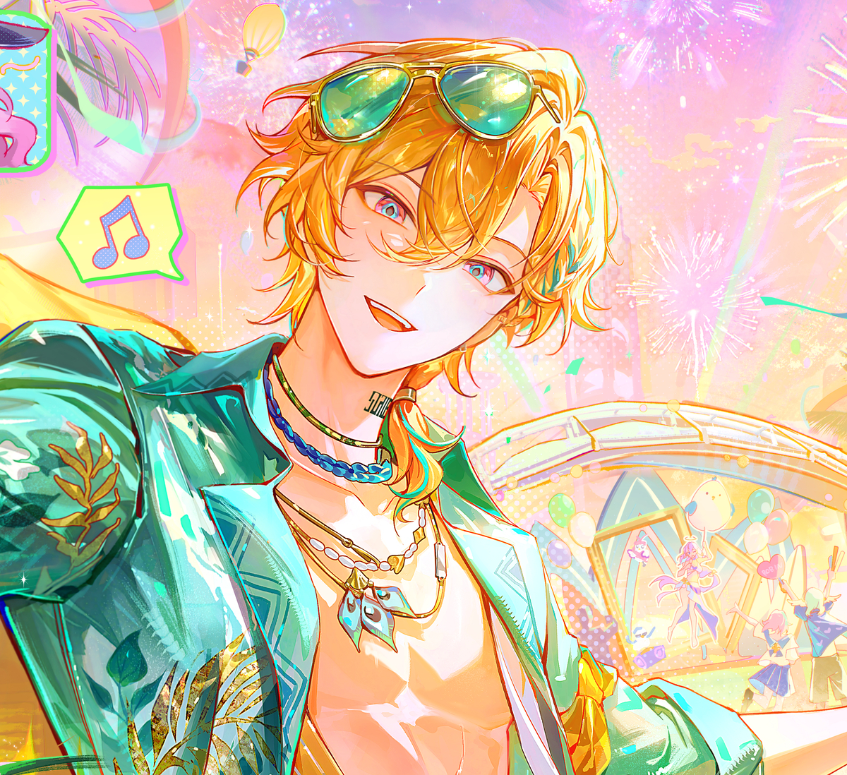 This is a pixiv picture whose title is 夏に乾杯！🥂.
