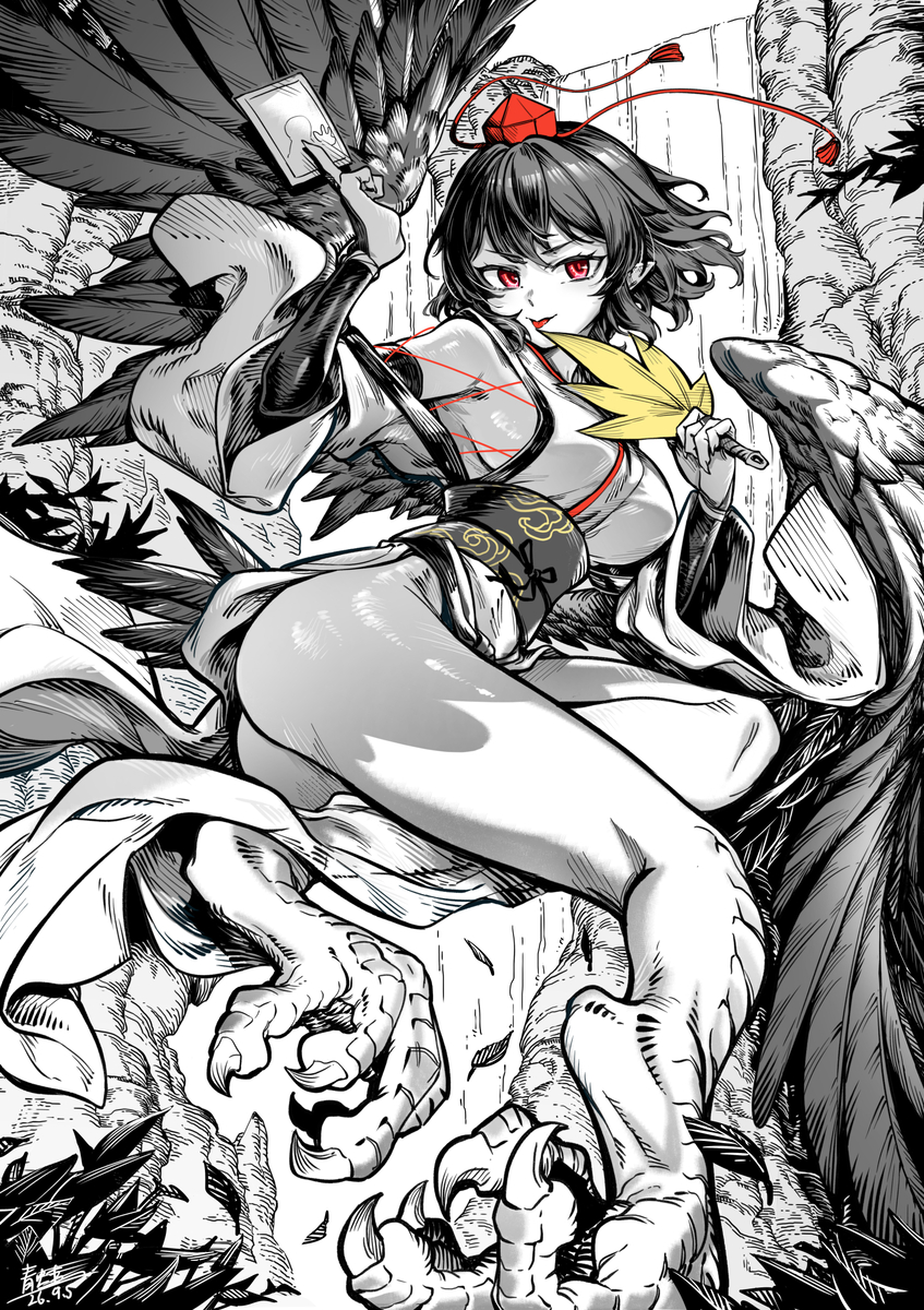 This is a pixiv picture whose title is 天狗风.