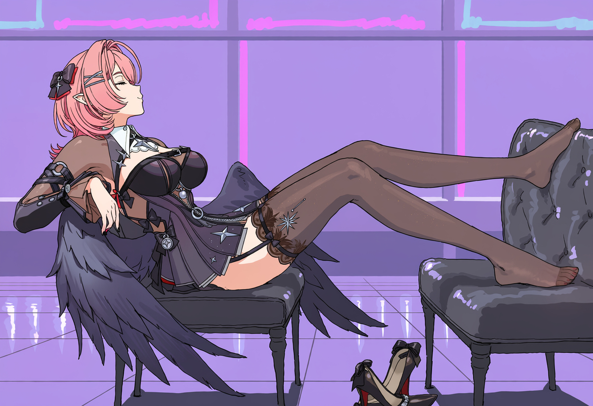 This is a pixiv picture whose title is ラミエルの臭い足とくすぐり責め.