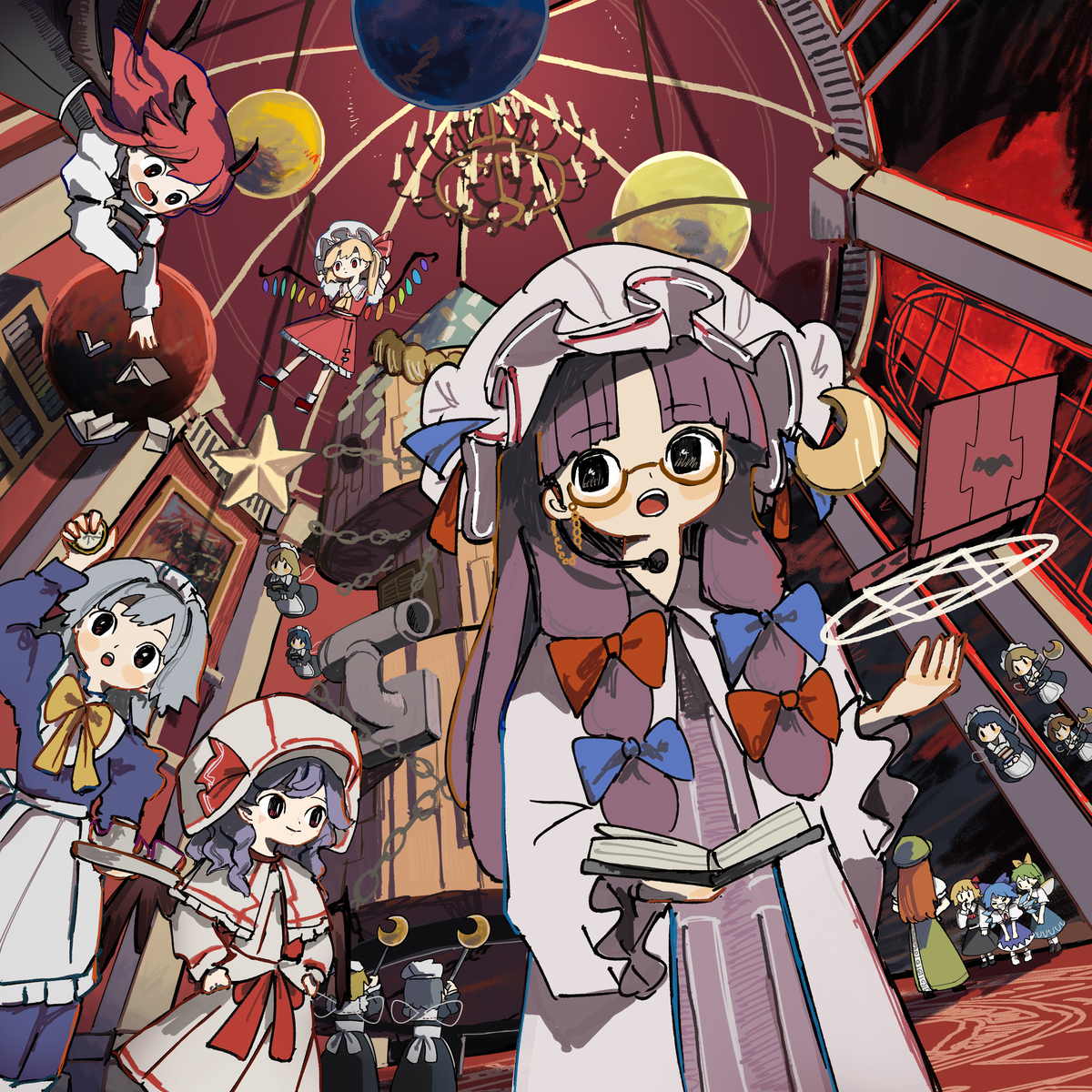 This is a pixiv picture whose title is 少女作業中　紅魔郷.