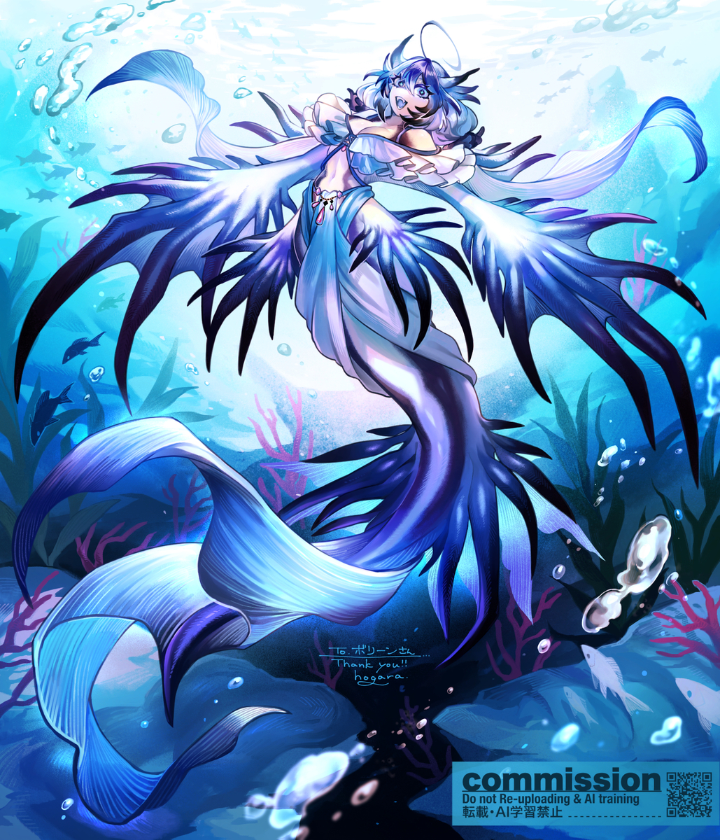 This is a pixiv picture whose title is Blue Angel Mermaid.
