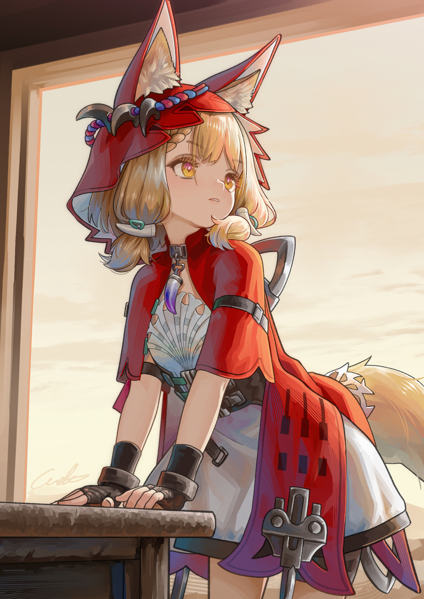 This is a pixiv picture whose title is 夕方ロッシちゃん.