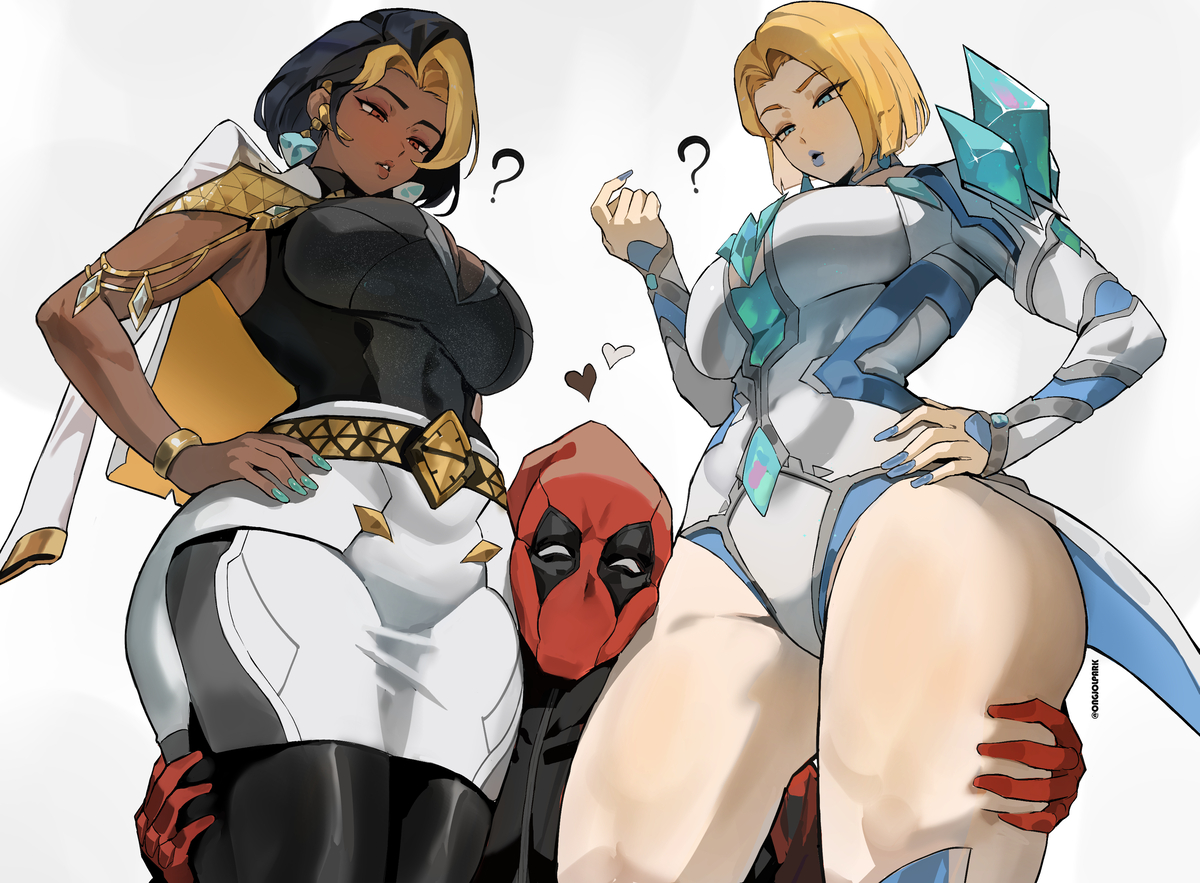 This is a pixiv picture whose title is domina & emma frost 🥹 (rework).