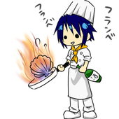 ホタテのフランべ（さく）